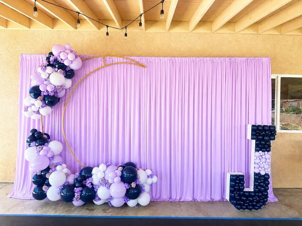 Lavender Moon Arch & Giant Mosaic Letter "J"