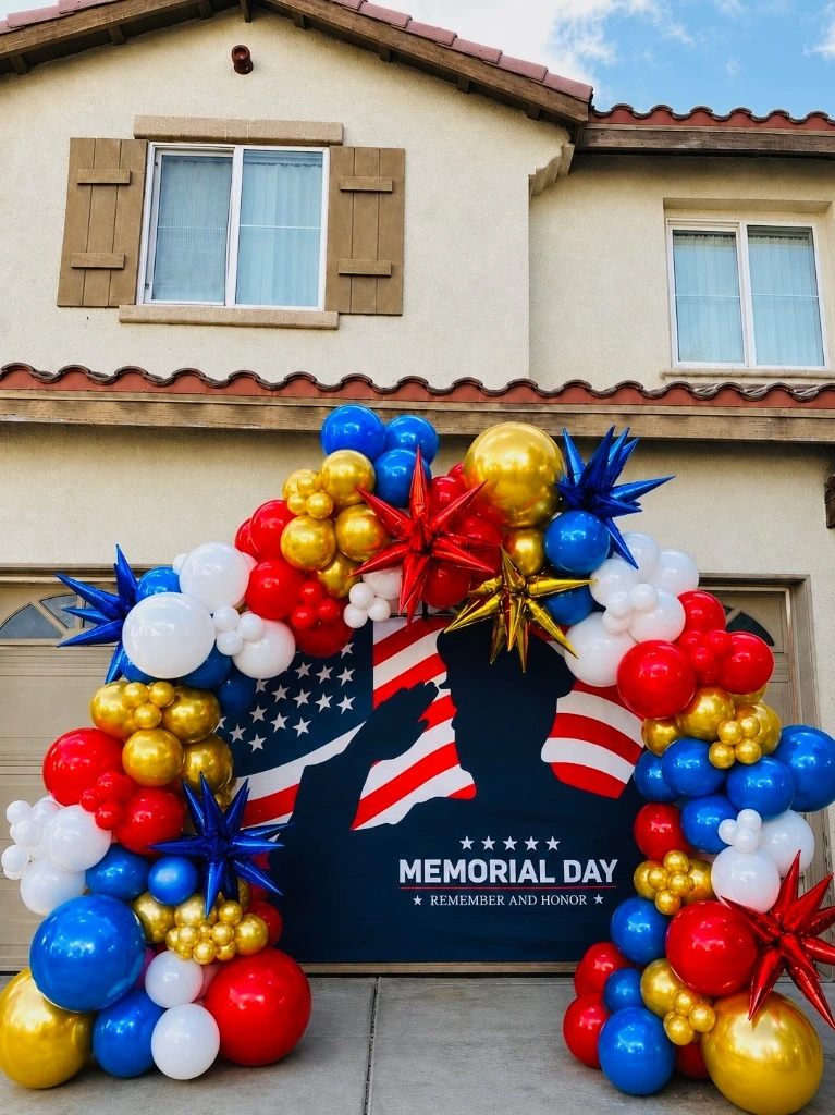 Patriotic Memorial Day Celebration Arch