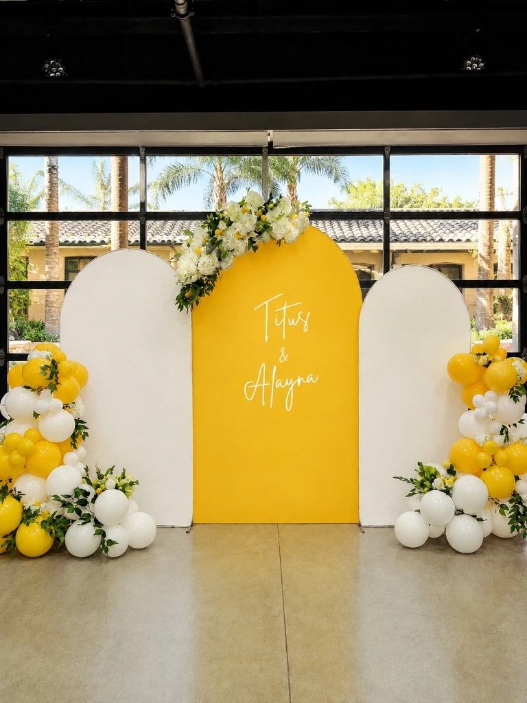 Titus & Alayna Tuscan Wedding Arch